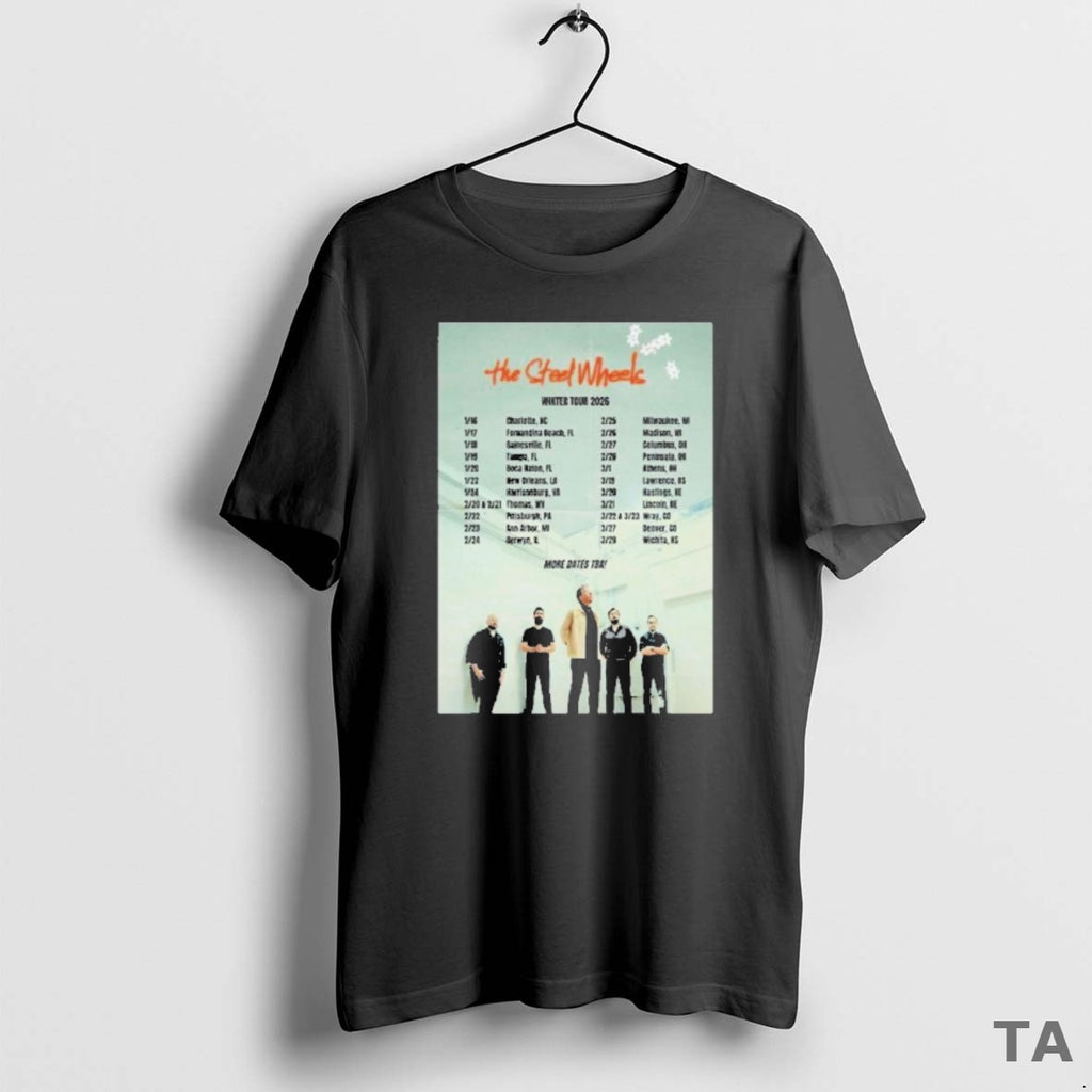 Top The Steel Wheels Winter Tour 2026 Dates T Shirt Sweater Hoodie, Sweatshirt | PureTeeCo.com