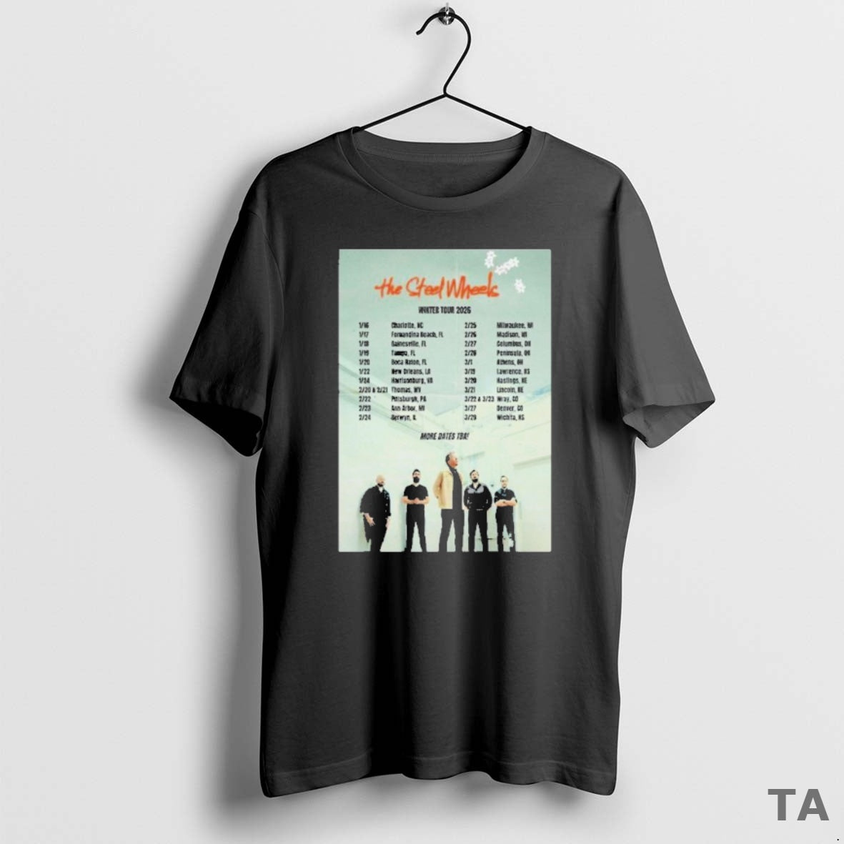 Top The Steel Wheels Winter Tour 2026 Dates T Shirt Sweater Hoodie, Sweatshirt | PureTeeCo.com