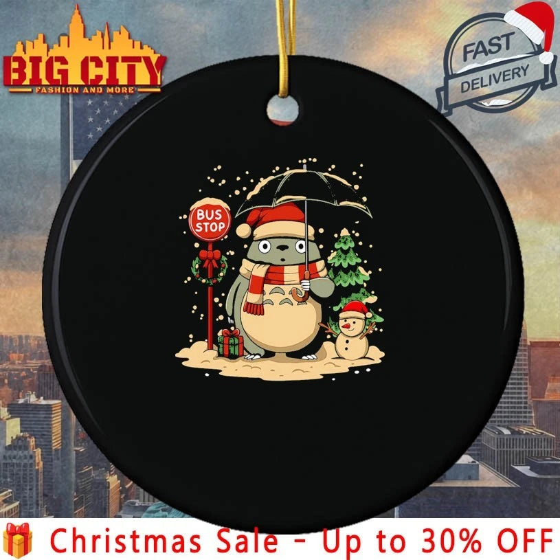Totoro Winter Bus Stop christmas shirt