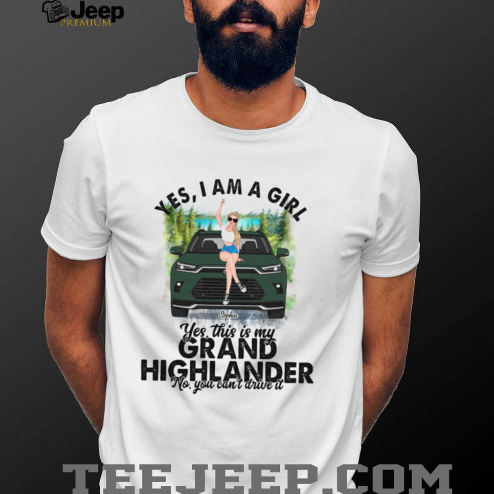 Toyota Grand Highlander Girl Car Owner Custom Name Shirt