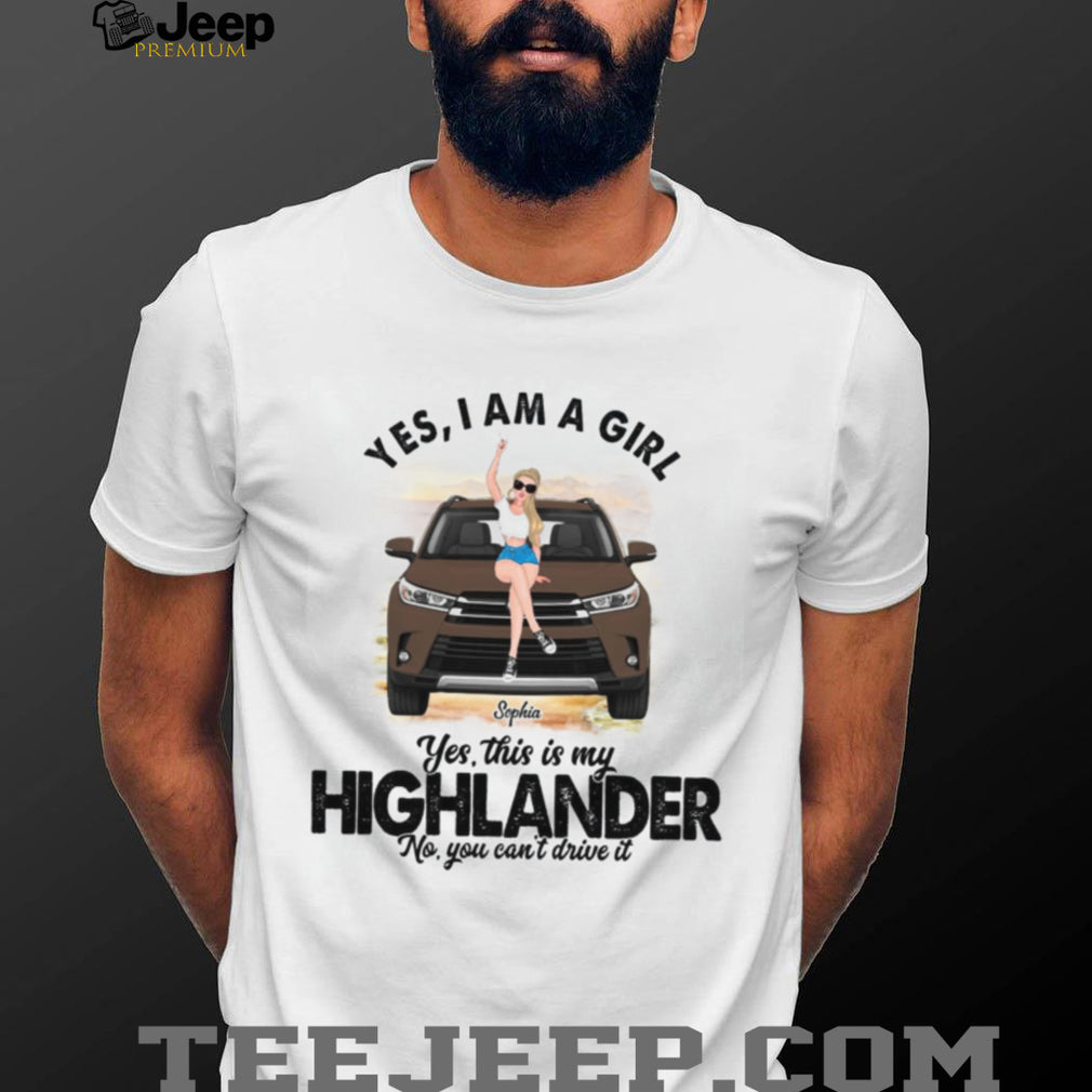 Toyota Highlander Girl SUV Car Lover Custom Name Shirt