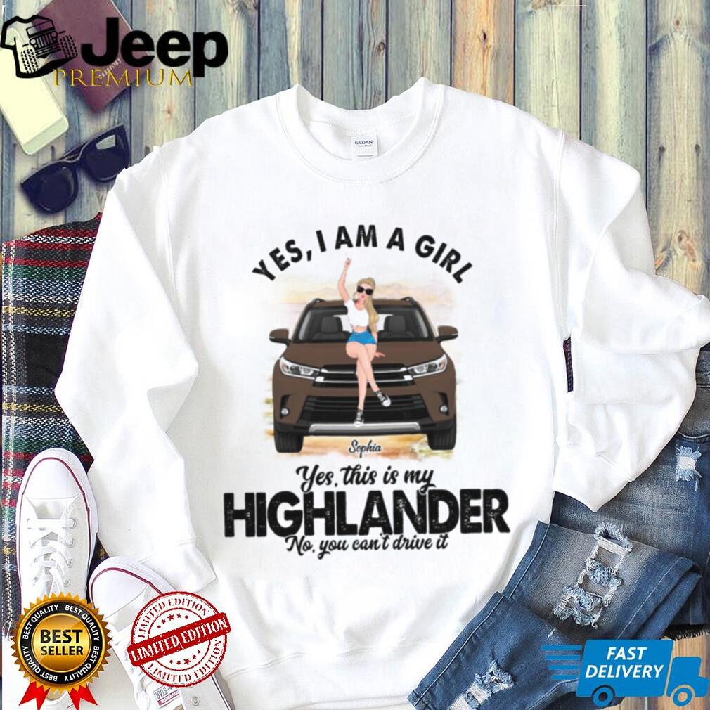 Toyota Highlander Girl SUV Car Lover Custom Name Shirt