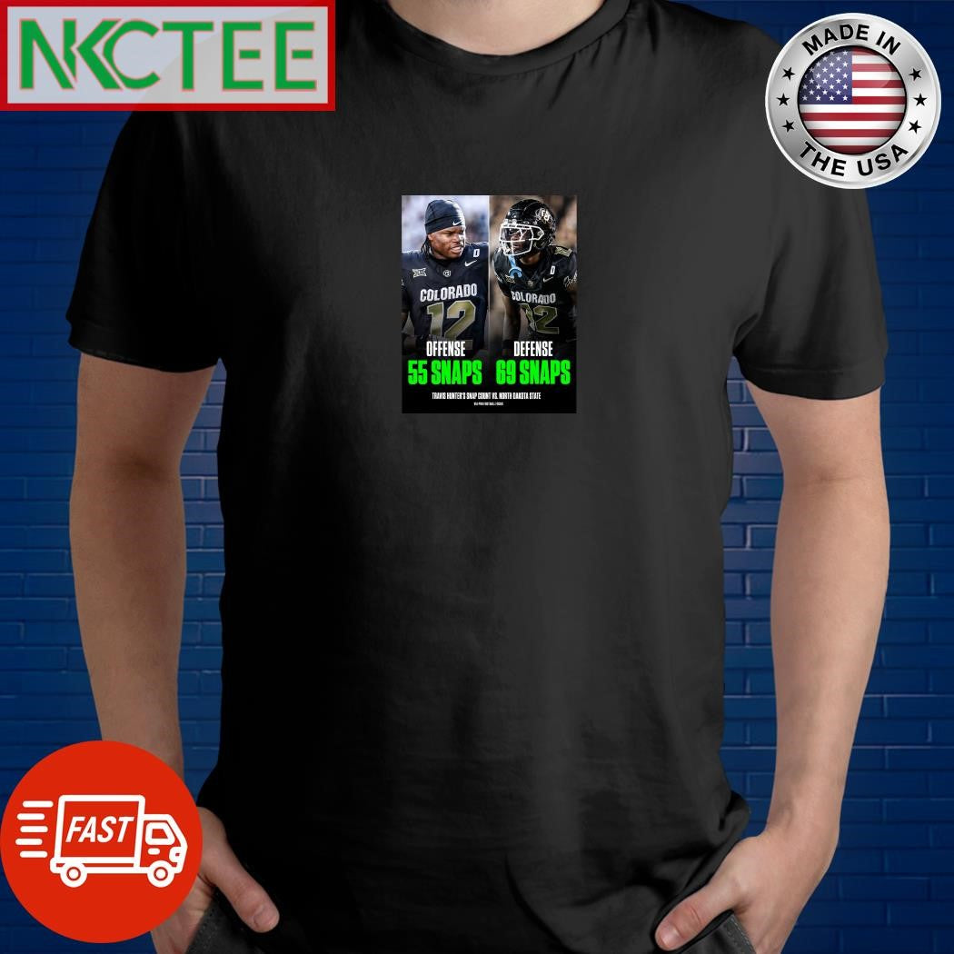 Travis Hunter only missed TWO snaps the entire game on offense and defense shirt