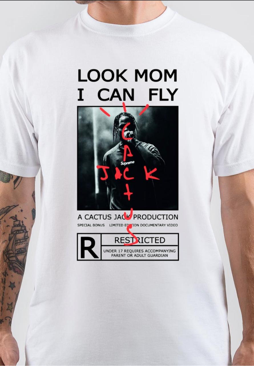 Travis Scott Look Mom I Can Fly T-Shirt Hoodie, Sweatshirt | PureTeeCo.com
