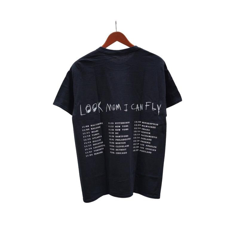 Travis Scott Look Mom I Can Fly Tour Tee Black (93665-232) Men's Size S-2XL Hoodie, Sweatshirt | PureTeeCo.com