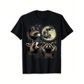 Tree raccoon moon shirt raccoon on the moon panda mens t shirt Made in USA Hoodie, Sweatshirt | PureTeeCo.com