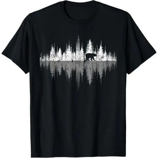 Trees Reflection Wildlife Nature Animal Bear Outdoor Forest T-Shirt Made in USA Hoodie, Sweatshirt | PureTeeCo.com