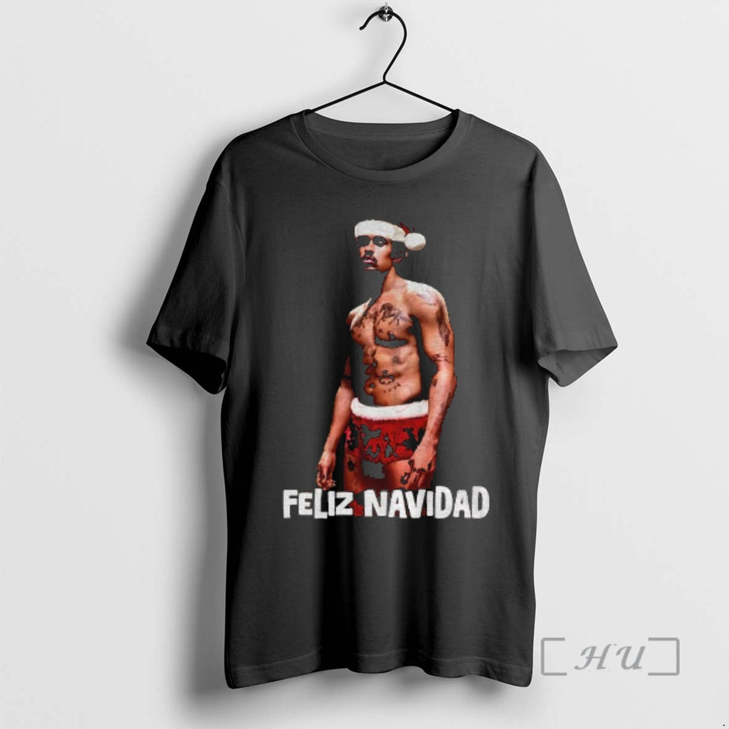 Trending Bad Bunny Feliz Navidad Meme Merry Christmas T-Shirts, Hoodie, Sweatshirt | PureTeeCo.com