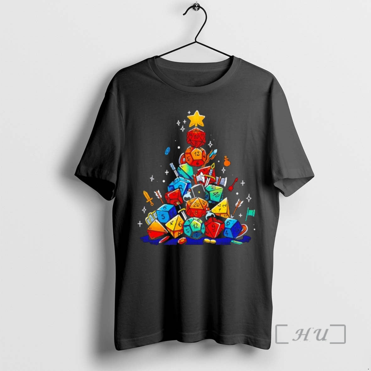 Trending Christmas Dice Tree Style 2025 Black T-Shirts, Hoodie, Sweatshirt | PureTeeCo.com