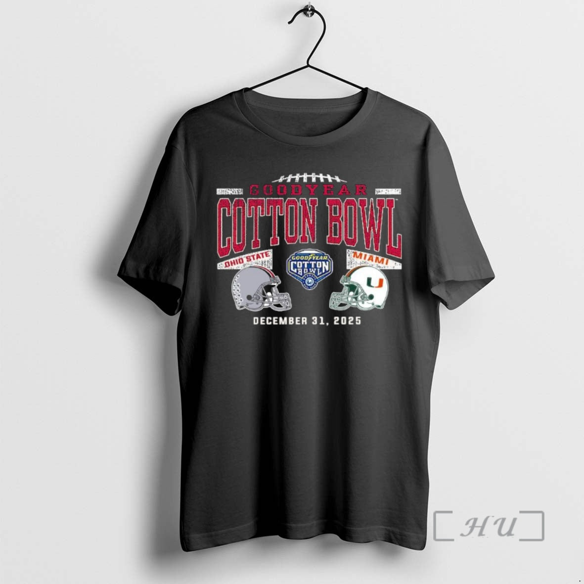 Trending December 31 Miami Vs Ohio State 2025 Cotton Bowl Matchup Premium T Shirts Sweater Hoodie, Sweatshirt | PureTeeCo.com