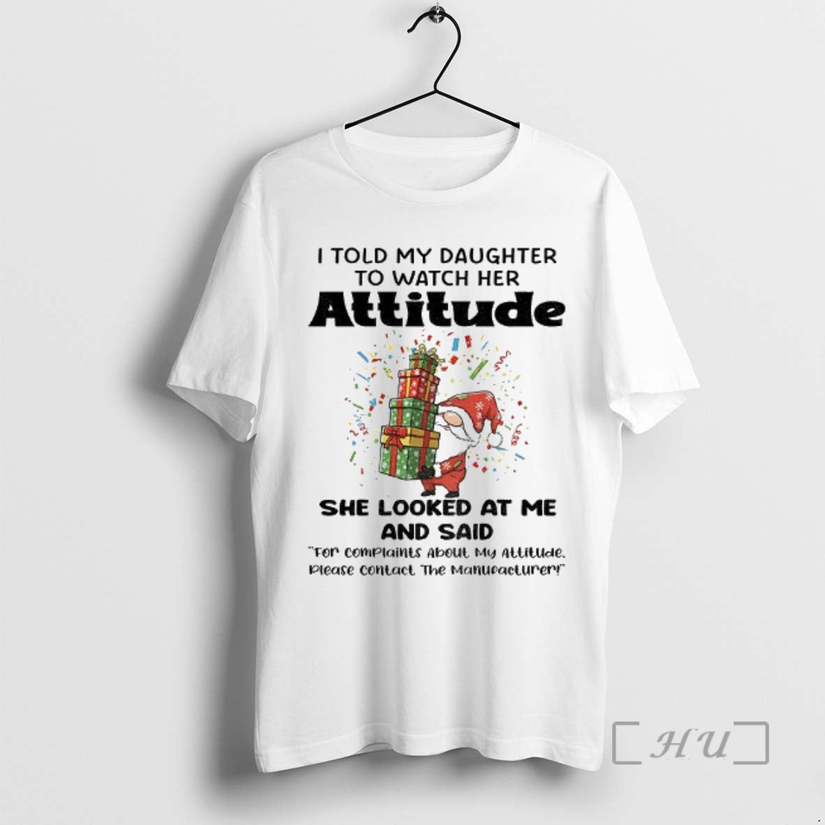 Trending Gnome I Told My Daughter To Watch Her Attitude She Looked At Me Merry T-Shirts, Hoodie, Sweatshirt | PureTeeCo.com
