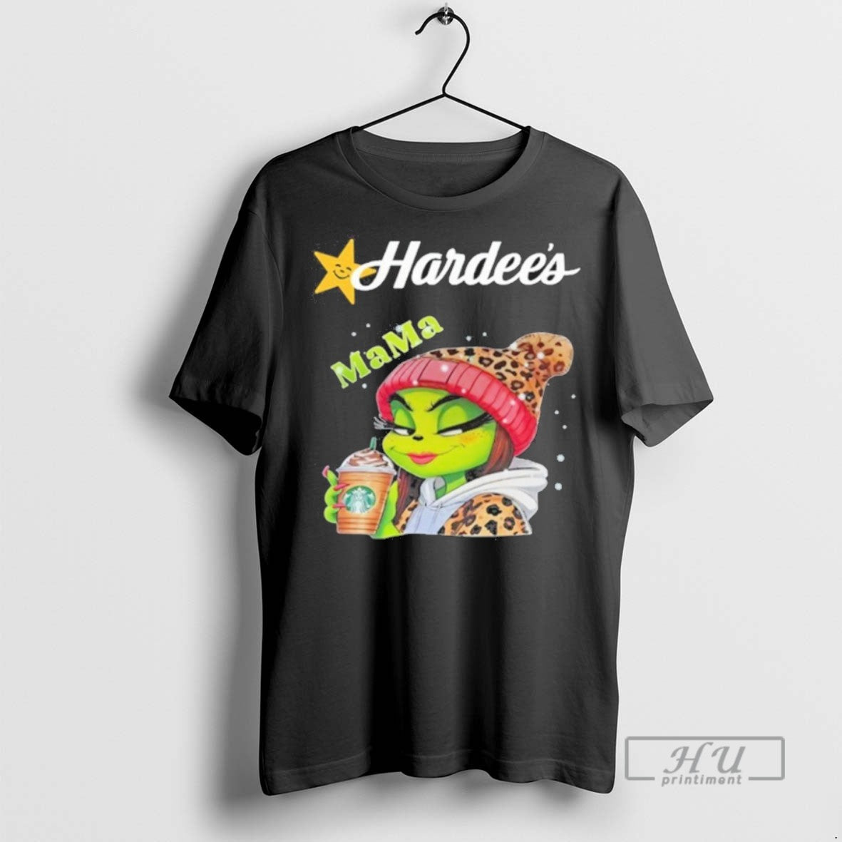 Trending Hardees Logo Mama Grinch Drink Coffee T Shirt