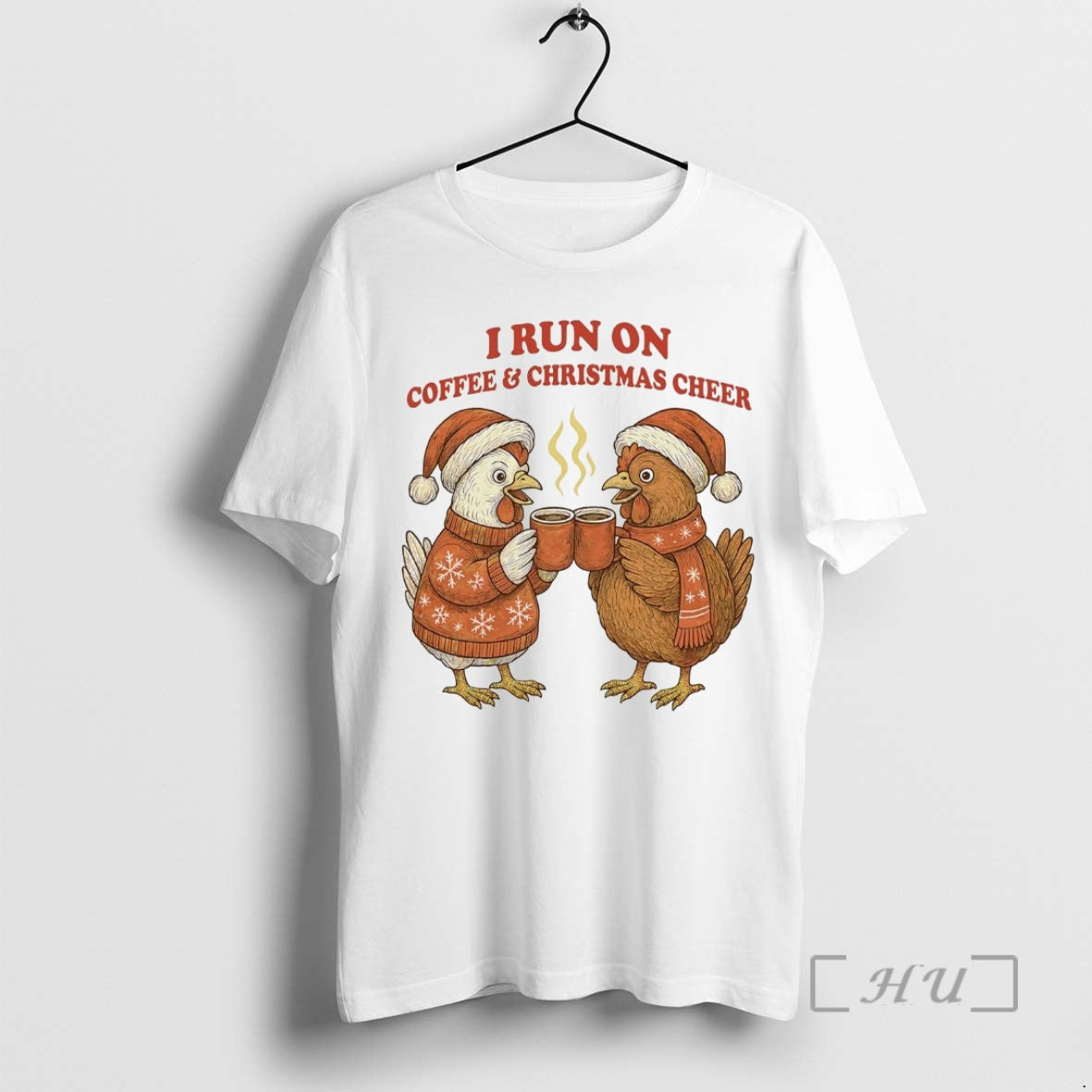 Trending I Run On Coffee And Christmas Cheer T-Shirts, Hoodie, Sweatshirt | PureTeeCo.com