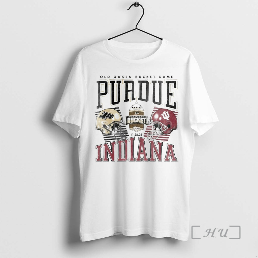 Trending Indiana Vs Purdue 2025 Old Oaken Bucket Helmet Matchup T-Shirts, Hoodie, Sweatshirt | PureTeeCo.com