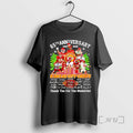 Trending Kansas City Chiefs 65th Anniversary 1960 To 2025 Signatures Christmas Trees And Snowflakes Premium T-Shirts,...