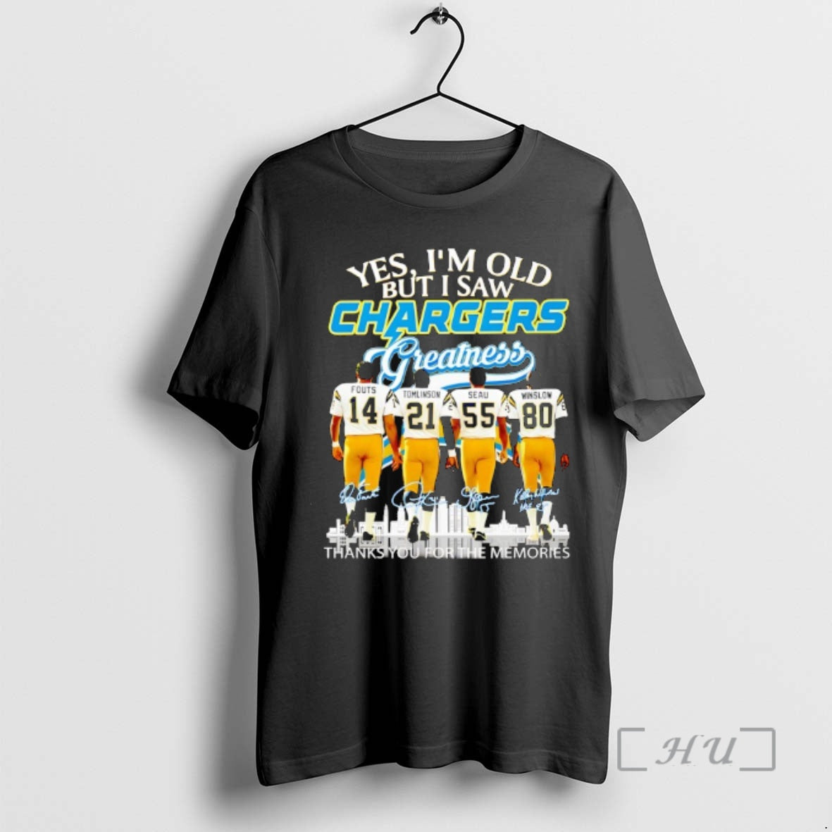 Trending Los Angeles Chargers Yes Im Old But I Saw Greatness Thank You For The T-Shirts, Hoodie, Sweatshirt | PureTeeCo.com
