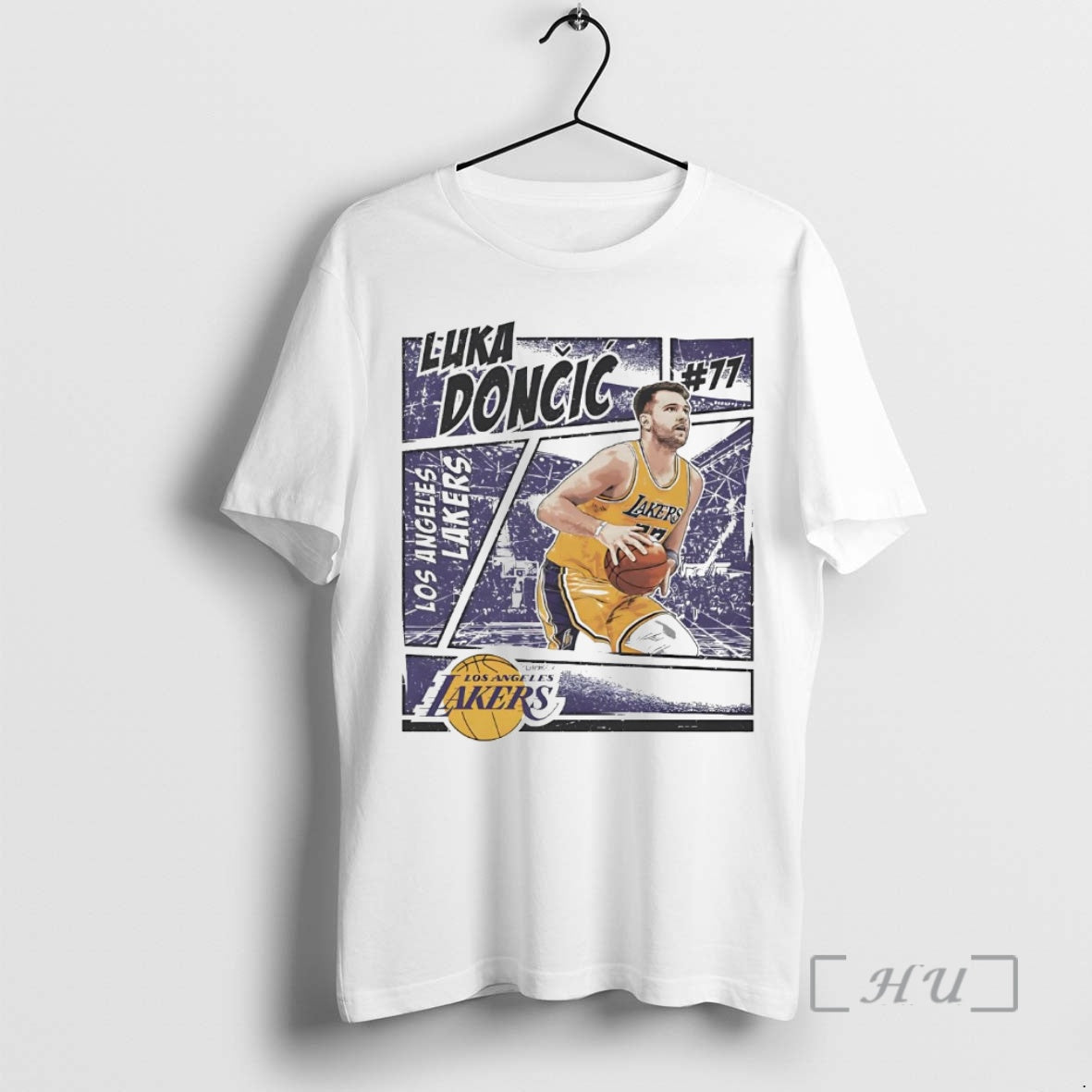 Trending Luka Doncic 77 Comic Los Angeles Lakers T-Shirts, Hoodie, Sweatshirt | PureTeeCo.com