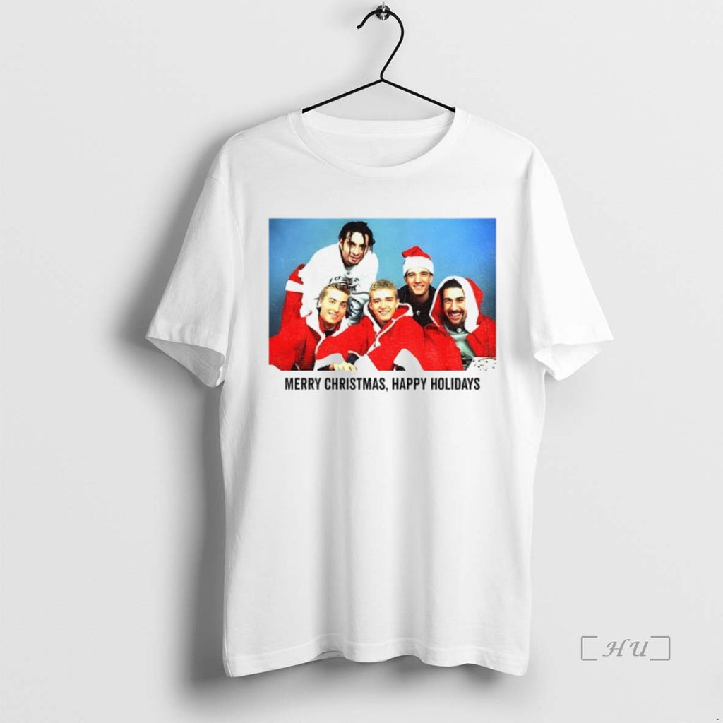 Trending Nsync Boy Band Merry Christmas Happy Holidays T-Shirts, Hoodie, Sweatshirt | PureTeeCo.com