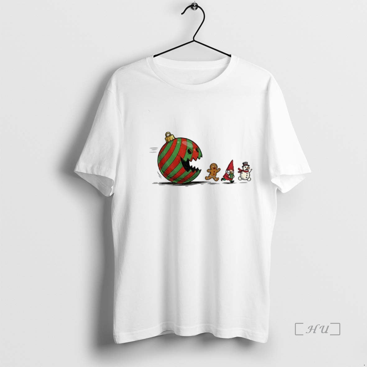 Trending Pac Man Gingerbread Gnome Snowman Santa Merry Christmas T-Shirts, Hoodie, Sweatshirt | PureTeeCo.com