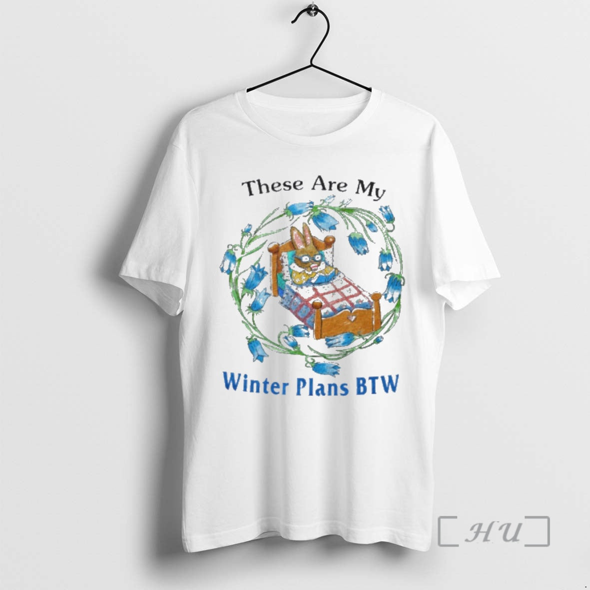 Trending Rabbit These Are My Winter Plans Btw T-Shirts, Hoodie, Sweatshirt | PureTeeCo.com