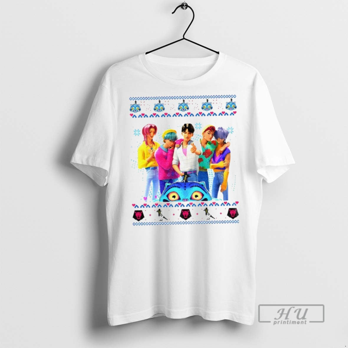 Trending Saja Boys Band Ugly Derpy The Tiger Kpop Movie Tour Christmas T Shirt