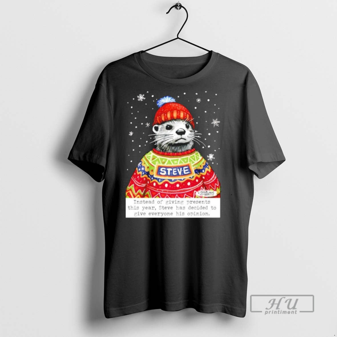 Trending Sea Otter Steve Christmas Instead Of Giving Presents This Year T Shirt