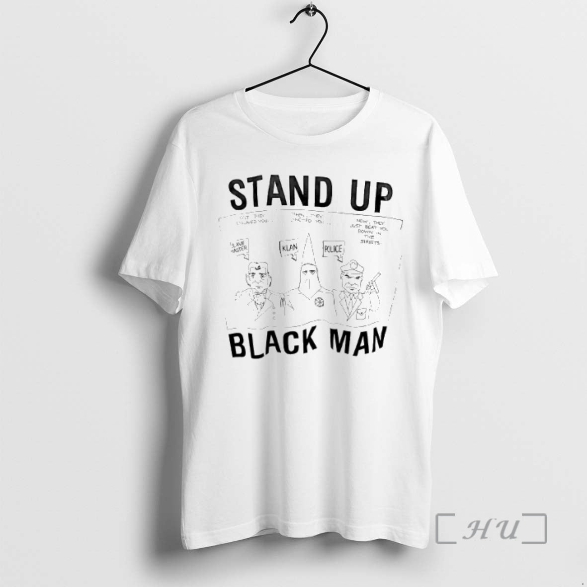 Trending Stand Up Black Man Slave Master Klan Police T-Shirts, Hoodie, Sweatshirt | PureTeeCo.com
