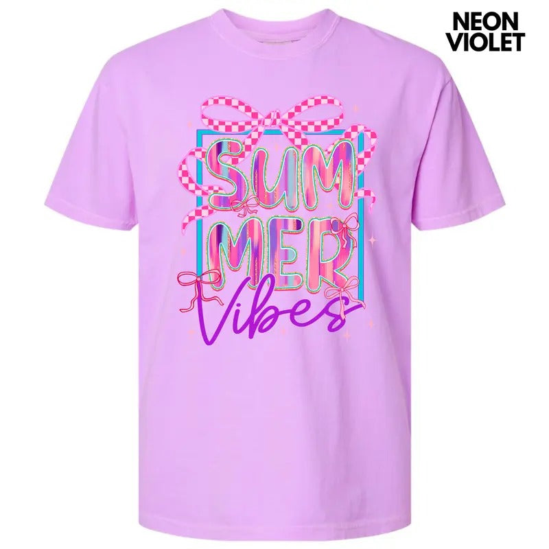 Trendy Summer Vibes Comfort Colors T-Shirt 'NLB' Hoodie, Sweatshirt | PureTeeCo.com