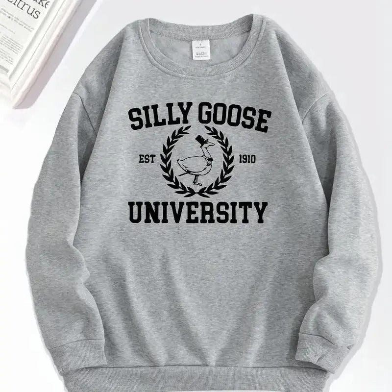 Trendy Womens Cocol Goose Graphic Sweatshirt - Vintage Style with Long Sleeves & Crew Neck - Perfect Casual Wear for...