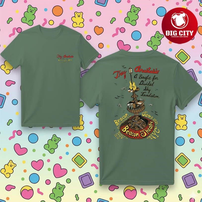 Trey Anastasio Beacon Jams 5th Anniversary Shows on November 28-30 2025 Two Sided Shirt