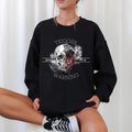Trigger Warning Book Club Sweatshirt, Skull with Flowers Hoodie, Dark Romance Shirt, Spooky Book Club Unisex Soft Comfort...