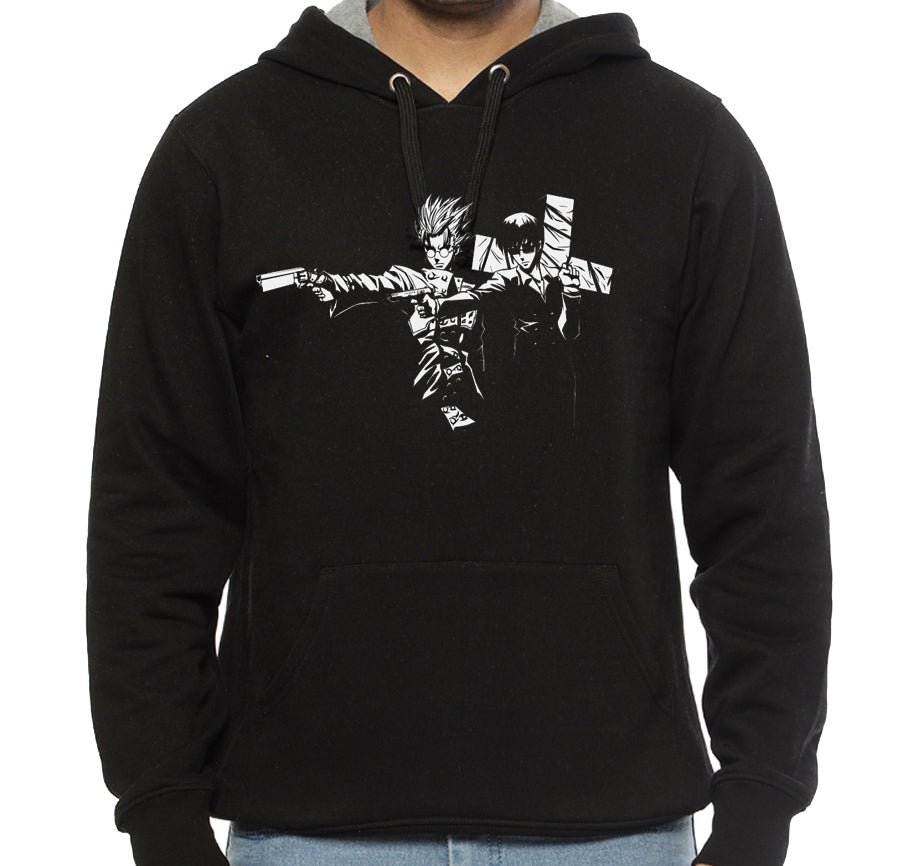 Trigun Fiction Black Hoodie T-Shirts, Sweatshirt | PureTeeCo.com