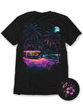 Tropic Night Tee Hoodie, Sweatshirt | PureTeeCo.com (Image 1)