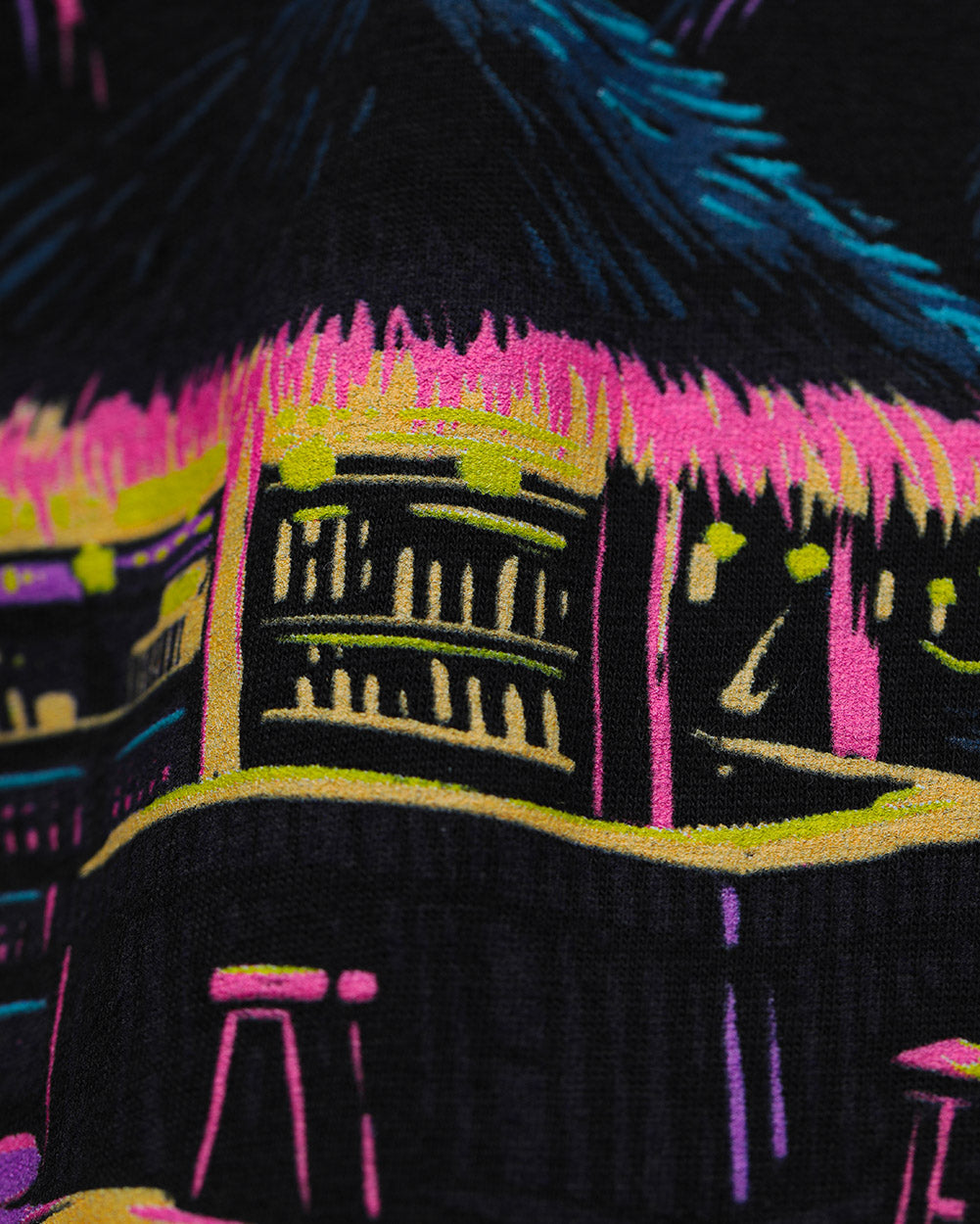 Tropic Night Tee Hoodie, Sweatshirt | PureTeeCo.com (Image 4)