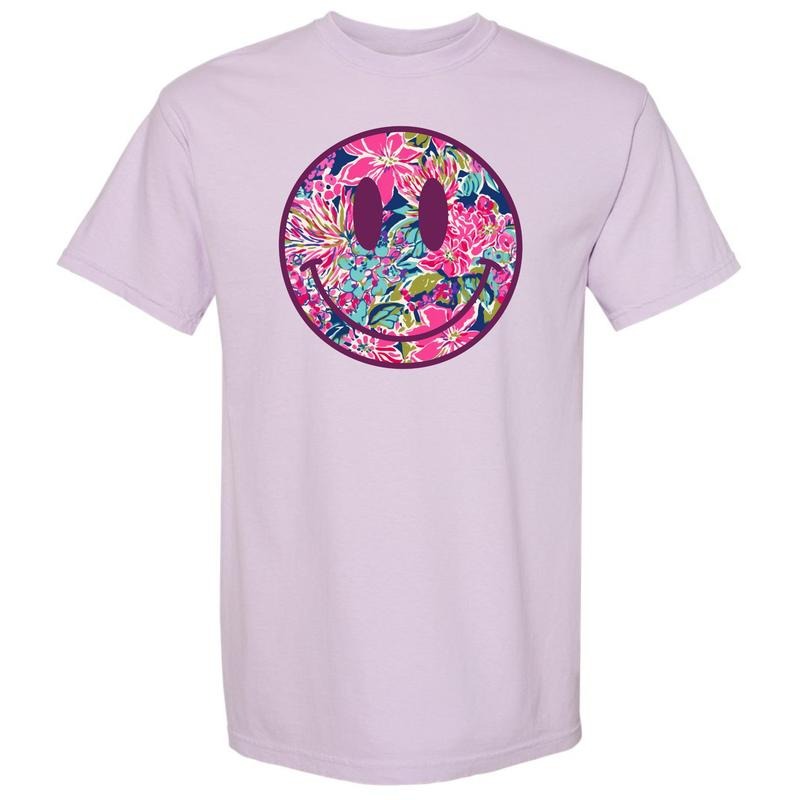 Tropical Vibes Happy Face Comfort Colors T-Shirt 'NLB' Hoodie, Sweatshirt | PureTeeCo.com