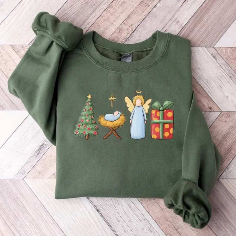 True Story Sweatshirt, True Story Christmas Shirt, Christmas Sweatshirt, Nativity Shirt,Jesus Christmas Shirt,Christmas...