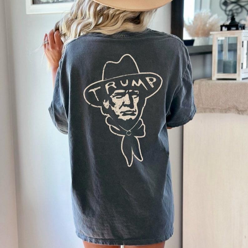 Trump Cowboy T-Shirt - Western Donald Trump, Cowboy Trump Shirt, MAGA T-Shirt, Election 2024 Shirt Hoodie, Sweatshirt