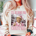 Trump I'll Be Home for Christmas Shirt, President Trump Christmas T-Shirt, Christmas Republican Sweater, Christmas Santa...