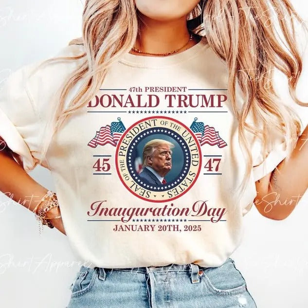 Trump Inauguration Day T-Shirt, Trump 47 Crewneck T-Shirt, Inauguration Day 2025 Sweater, 47 President T-Shirt, Donald...