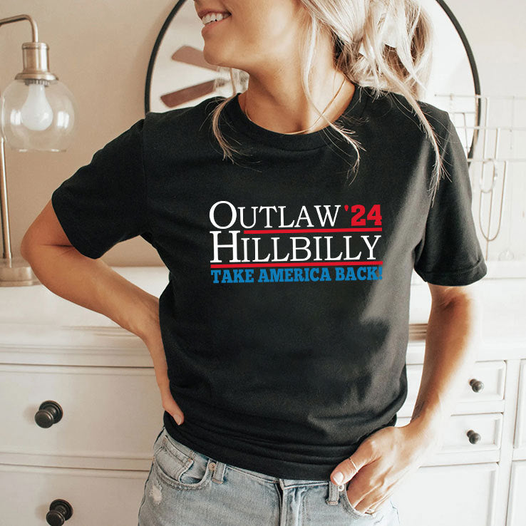 Trump Vance Outlaw Hillbilly 2024 Take America Back Shirt