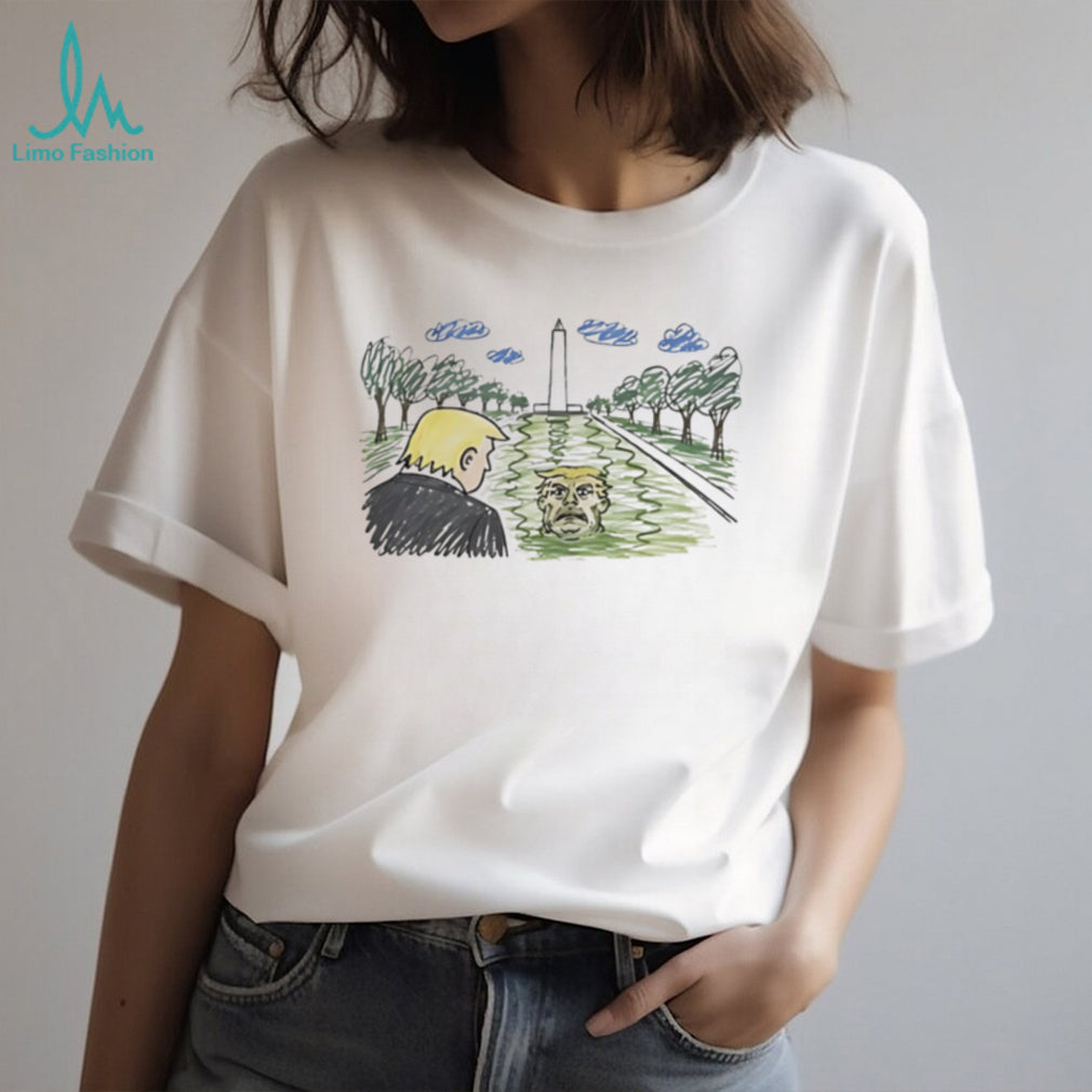 Trump and his reflection Washington Monument shirt