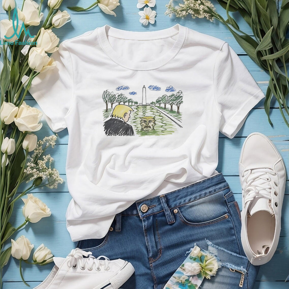 Trump and his reflection Washington Monument shirt