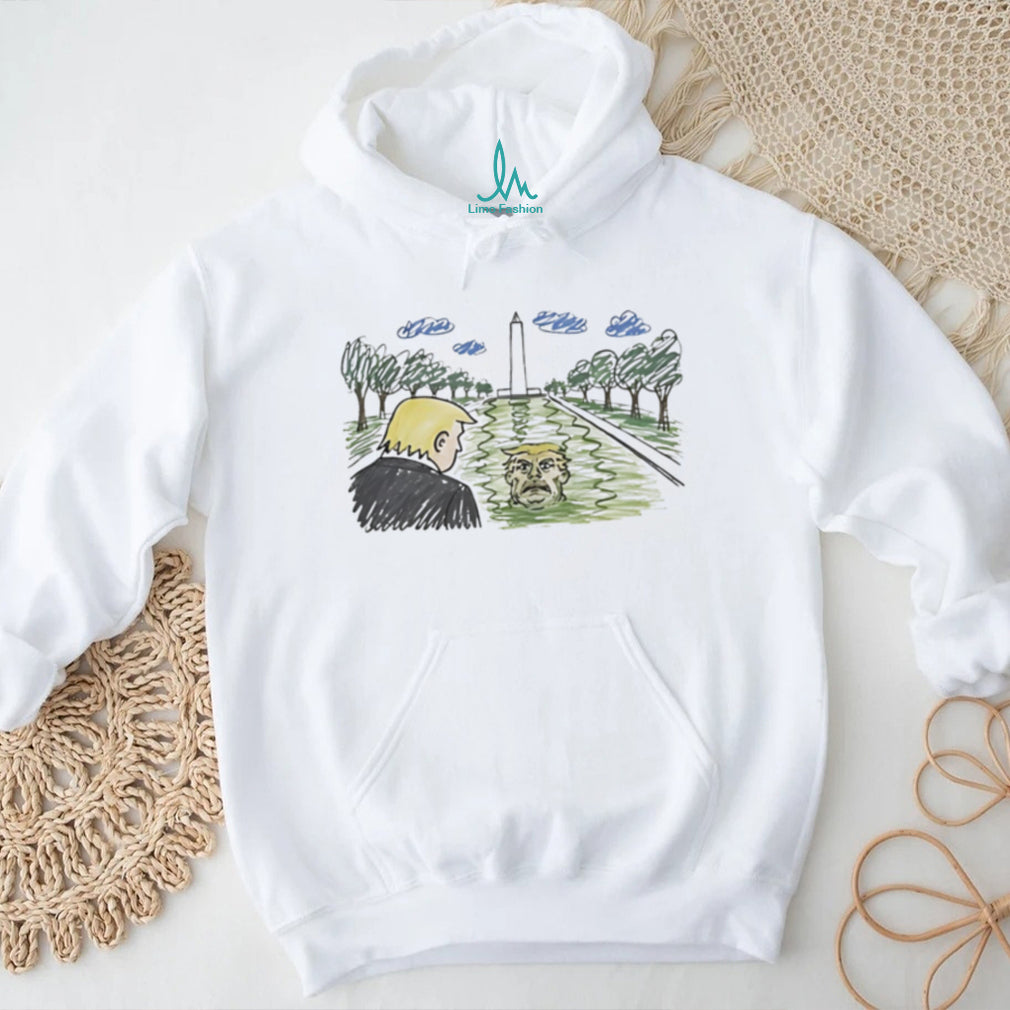 Trump and his reflection Washington Monument shirt