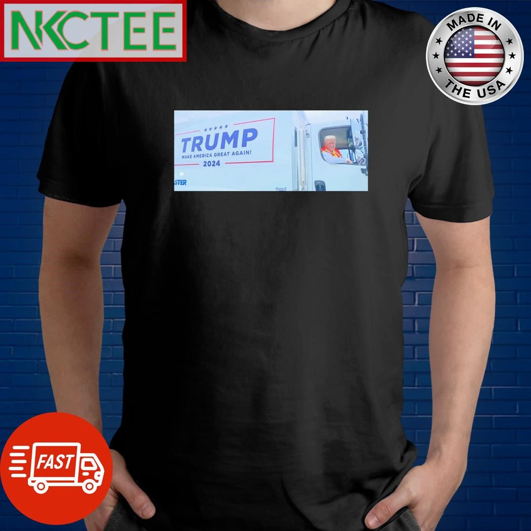 Trump driving truck Make American Great Again shirt