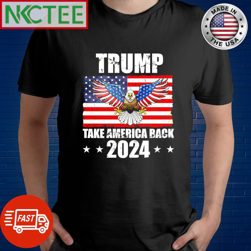 Trump take America back eagle Flag of the United States shirt