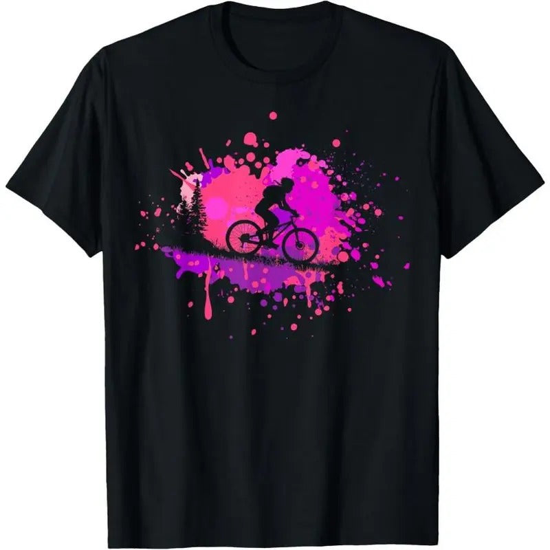 Tshirt for Mountain Biker | Girls Retro Mountain Bike T-Shirt Made in USA Hoodie, Sweatshirt | PureTeeCo.com