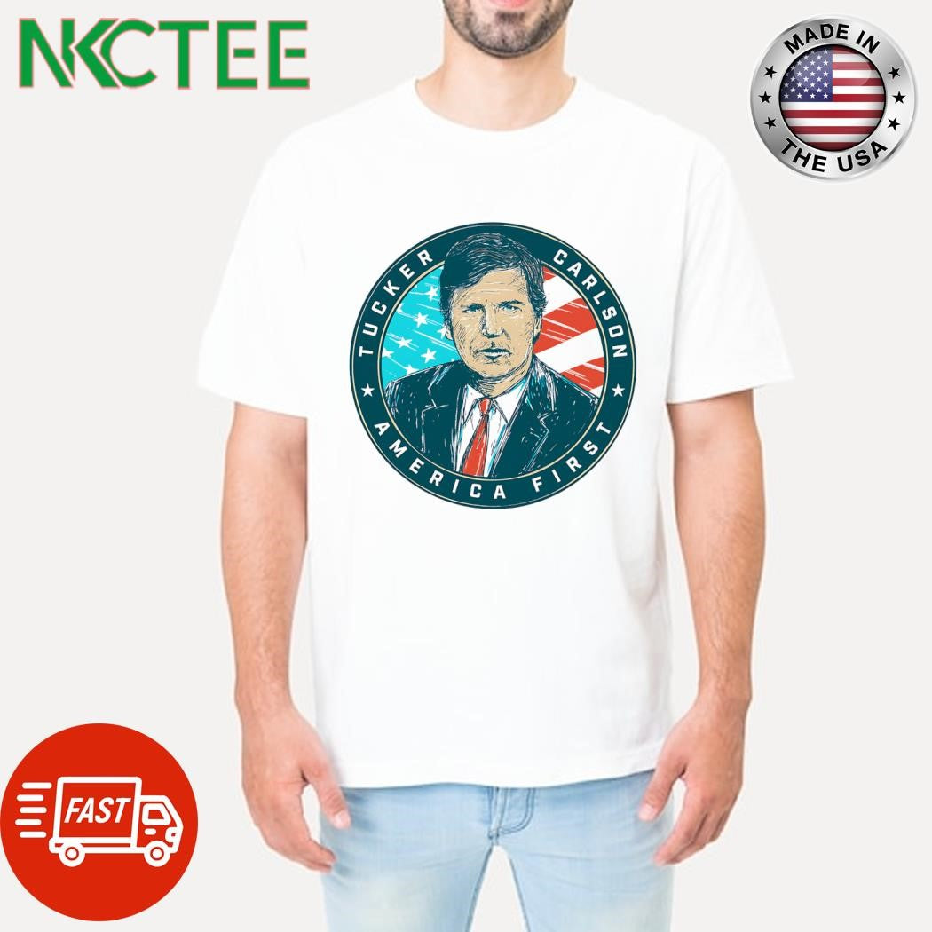 Tucker Carlson America First circle shirt