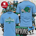 Tulane Green Wave 2025 American Football Champions Baby Blue Two Sided Shirt