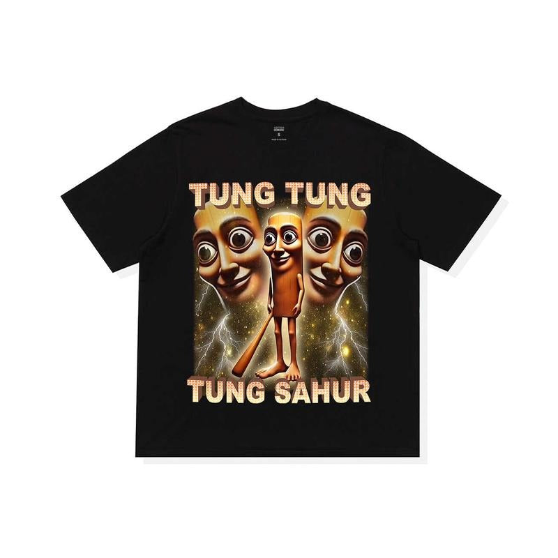Tung Tung Tung Sahur Funny Meme Shirt, Brainrot Shirt, Dank Memes Tshirt, Gift for Him, funny summer t-shirts Hoodie,...