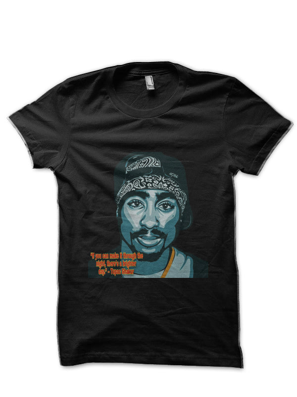 Tupac Shakur Black T-Shirt Style001 Hoodie, Sweatshirt | PureTeeCo.com